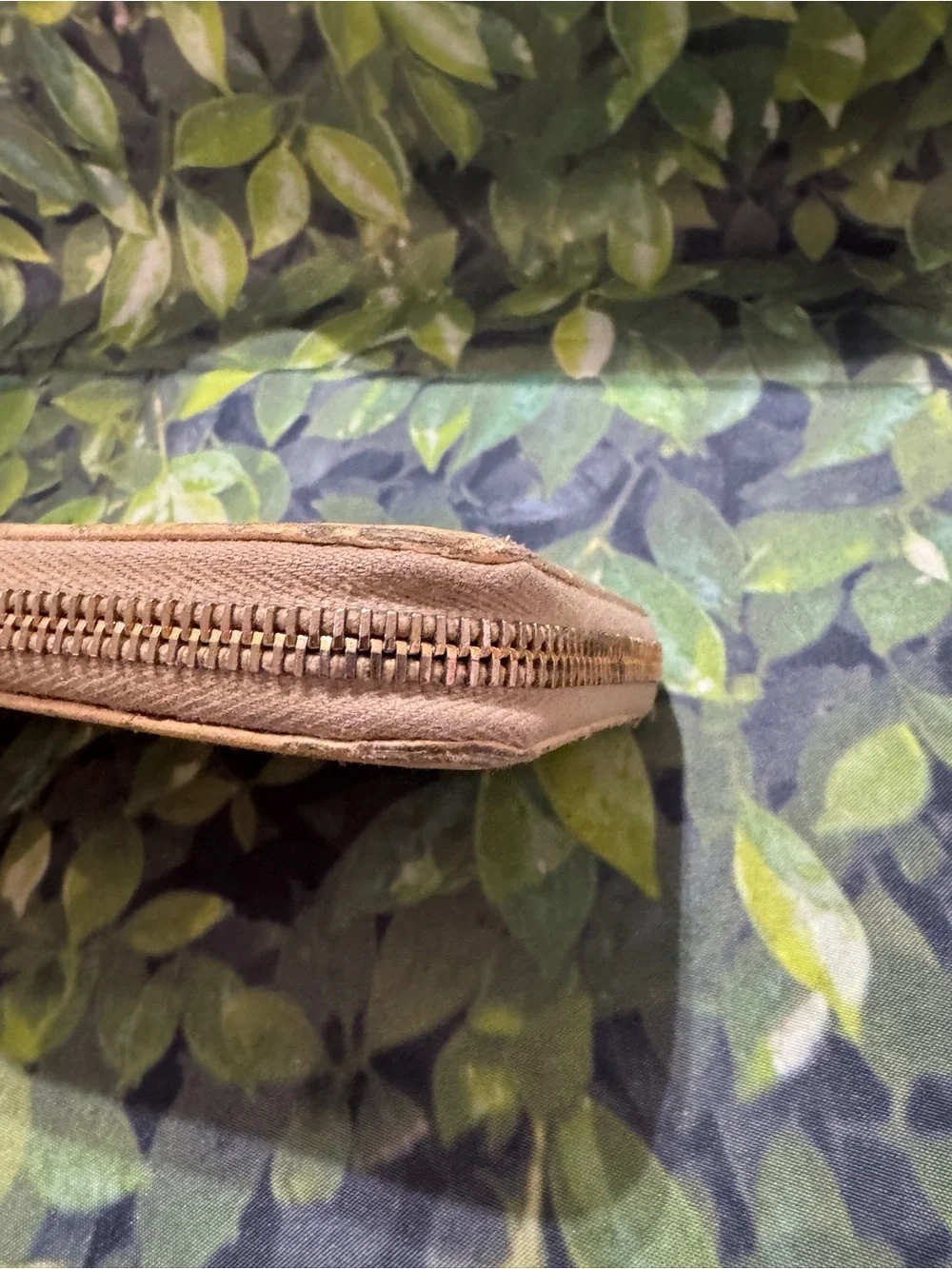 Miu Miu Pale Beige Croc-Embossed Zip Wallet